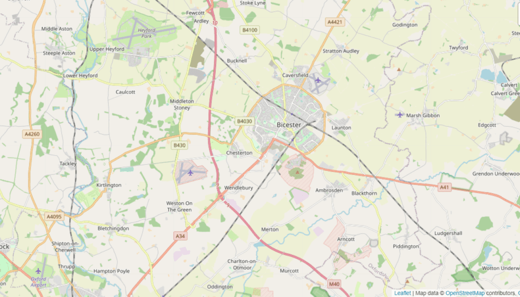 Bicester map