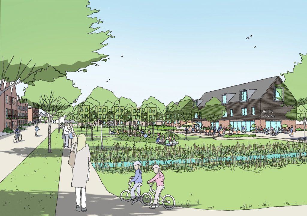 artists impression of Salt Cross Garden Village