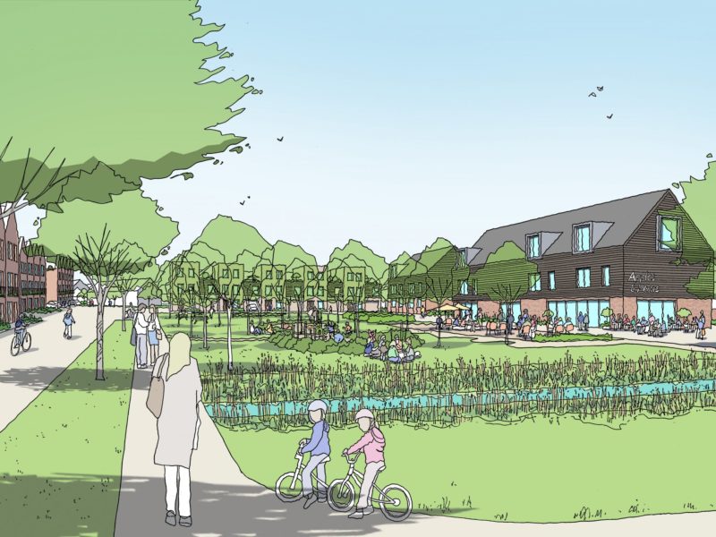 artists impression of Salt Cross Garden Village