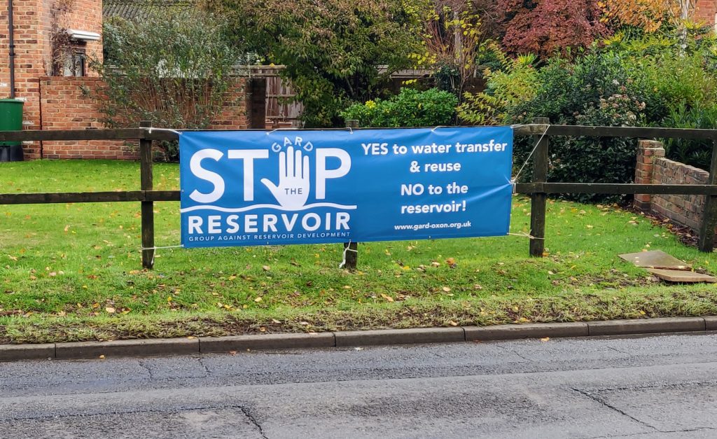 Stop the Reservoir banner