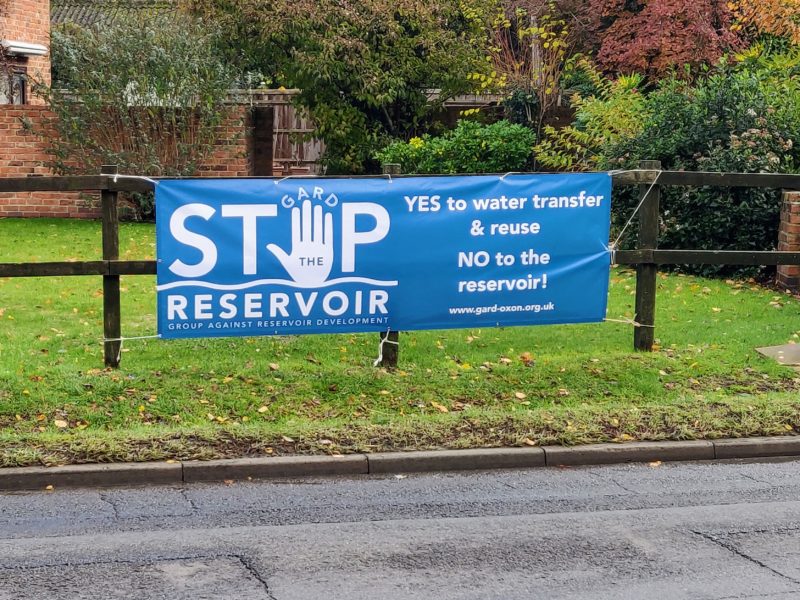 Stop the Reservoir banner