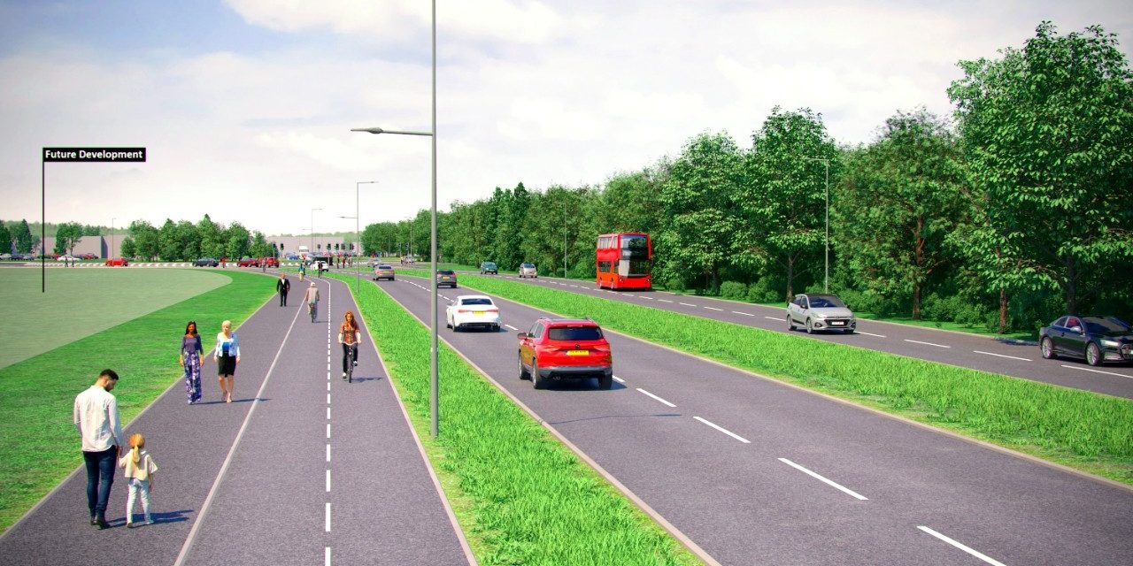 Artist impression Didcot road improvements