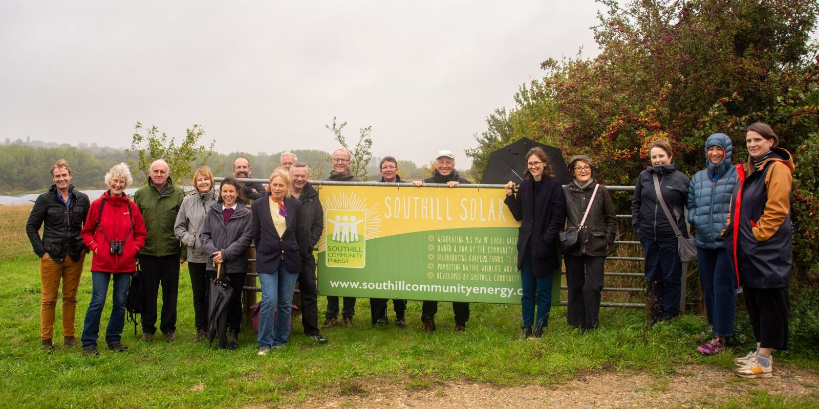 CPRE-awayday The National CPRE team stand together in front of Southill Solar