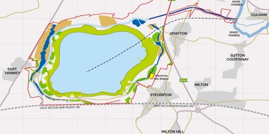 The previously proposed Abingdon reservoir layout